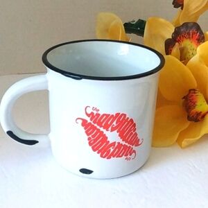 THE MAD ITALIAN RED WHITE COFFEE CUP MUG SIZE 12 OUNCES